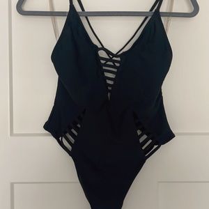 Forever 21 black one-piece swimsuit